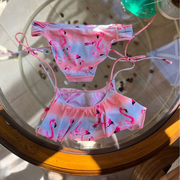 🌸 PINK 🌸- Flamingo Pink/Blue Ombré Bikini (2pcs)- Womens -Small - Picture 2 of 6